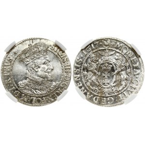 Poland Gdansk 1 Ort 1617 SA Sigismund III Vasa (1587-1629). Obverse: Crowned and armored bust right...