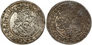 Poland 6 Groszy 1662 AT Krakow. John II Casimir Vasa (1649-1668). Obverse: Crowned bust right in linear circle. Reverse...