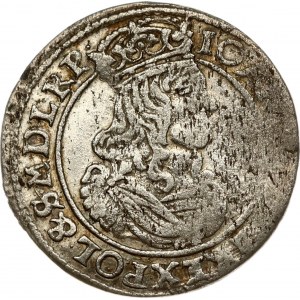 Poland 6 Groszy 1662 AT Krakow. John II Casimir Vasa (1649-1668). Obverse: Crowned bust right in linear circle. Reverse...