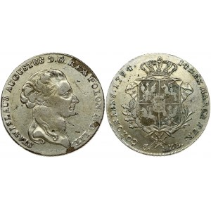 Poland 1 Thaler 1794 Warsaw. Stanislaus Augustus(1764-1795). Obverse: Head right. Obverse Legend...