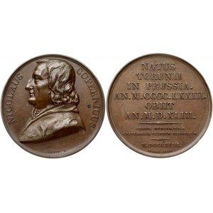 Poland Medal 1818 dedicated to Nicolaus Copernicus; from the period of partitions; by Petit and Durant. Obverse...