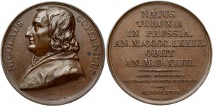 Poland Medal 1818 dedicated to Nicolaus Copernicus; from the period of partitions; by Petit and Durant. Obverse...