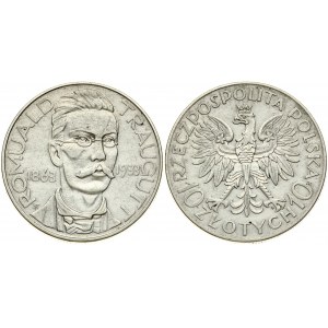 Poland 10 Zlotych 1933(w) 70th Anniversary of 1863 Insurrection. Obverse: Eagle with wings open. Lettering...