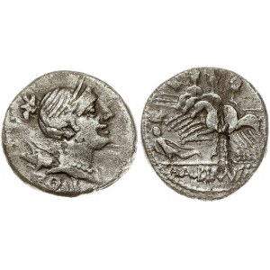 Roman Empire 1 Denarius A Albinus (96 BC) Rome mint. Obverse: Diana diademed and draped bust to right; ROMA below...