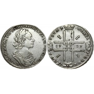 Russia 1 Rouble 1723 Moscow. Peter I (1699-1725). Obverse: Laureate bust right. Reverse...