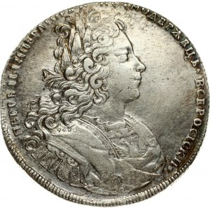 Russia 1 Rouble 1727 'Petersburg type'. Peter II (1727-1729). Obverse: Laureate bust right. Reverse...