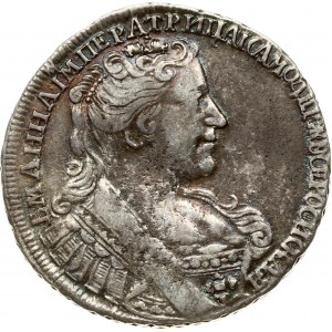 Russia 1 Poltina 1731 Anna Ioannovna (1730-1740). Obverse: Bust right. Reverse: Crown above crowned double...