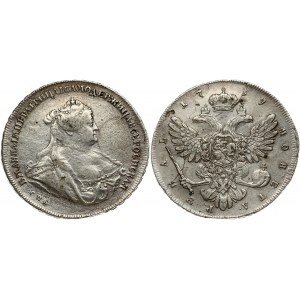 Russia 1 Rouble 1739 СПБ St. Petersburg. Anna Ioannovna (1730-1740). Obverse: Bust right. Reverse...