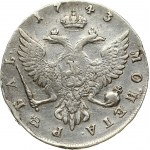 Russia 1 Rouble 1743 ММД Moscow. Elizabeth (1741-1762). Obverse: Crowned bust right. Reverse...