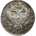Russia 1 Rouble 1744 ММД Moscow. Elizabeth (1741-1762). Obverse: Crowned bust right. Reverse...