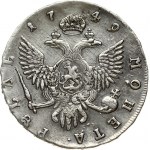 Russia 1 Rouble 1749 СПБ St. Petersburg. Elizabeth (1741-1762). Obverse: Crowned bust right. Reverse...