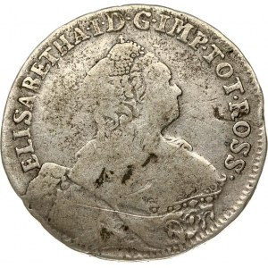 Russia Livonia 24 Kopecks 1757 Elizabeth (1741-1762); Moscow Livonaises Russia For Livonia. Silver. Edge patterned...