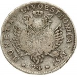 Russia Livonia 24 Kopecks 1757 Elizabeth (1741-1762); Moscow Livonaises Russia For Livonia. Silver. Edge patterned...