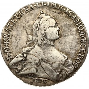 Russia 1 Poltina 1763 СПБ-ЯI St. Petersburg. Catherine II (1762-1796). Obverse: Crowned bust right. Reverse...