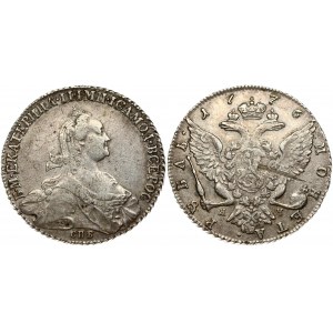 Russia 1 Rouble 1776 СПБ-ЯЧ St. Petersburg. Catherine II (1762-1796). Obverse: Crowned bust right. Reverse...