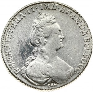 Russia 1 Rouble 1777 СПБ-ФЛ St. Petersburg. Catherine II (1762-1796). Obverse: Crowned bust right. Reverse...