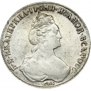 Russia 1 Rouble 1780 СПБ-ИЗ St. Petersburg. Catherine II (1762-1796). Obverse: Crowned bust right. Reverse...