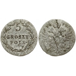 Russia For Poland 5 Groszy 1819 IB Nicholas I (1826-1855). Obverse: Crowned and mantled oval shield on breast. Reverse...