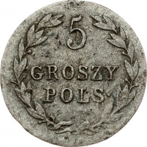 Russia For Poland 5 Groszy 1820 IB Nicholas I (1826-1855). Obverse: Crowned and mantled oval shield on breast. Reverse...
