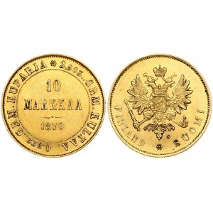 Russia for Finland 10 Markkaa 1879 S Alexander II (1854-1881). Obverse...