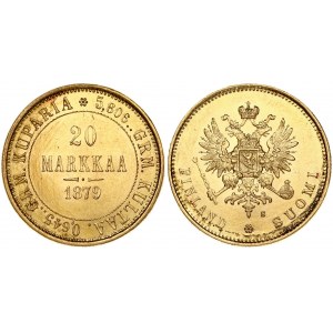 Russia for Finland 20 Markkaa 1879 S Alexander II (1854-1881). Obverse...