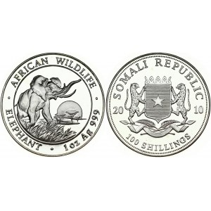 Somalia 100 Shillings Elephant 2010 Obverse Lettering: SOMALI REPUBLIC 2010 100 SHILLINGS. Reverse...