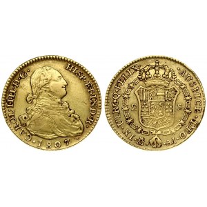 Spain 2 Escudos 1807 AI Charles IV(1788-1808). Obverse: Bust right. Obverse Legend...