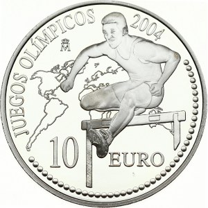 Spain 10 Euro 2004(M) XXVIII Summer Olympics - Athens 2004. Juan Carlos I (1975-2014). Obverse: Conjoined heads left...