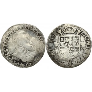 Spanish Netherlands Gelderland 1/5 Philipsdaalder 1563 Philips II (1555-1581). Obverse: Bust of the King on the right...