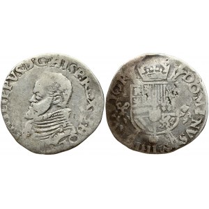 Spanish Netherlands 1/5 Philipsdaalder (1562-1564) Dordrecht. Philip II (1556-1598). Obverse: Bust of Philip II left...