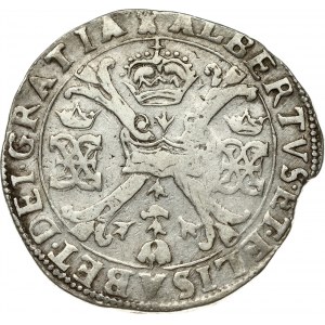 Spanish Netherlands TOURNAI 1 Patagon (1612-21). Albert & Isabella (1612-1621). Obverse: St. Andrew's cross...