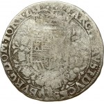 Spanish Netherlands TOURNAI 1/4 Patagon 1616. Albert & Isabella (1612-1621). Obverse: St. Andrew's cross; crown above...