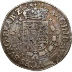 Spanish Netherlands BRABANT 1 Patagon 1618 Antwerp. Albert & Isabella (1612-1621). Obverse: St. Andrew's cross...