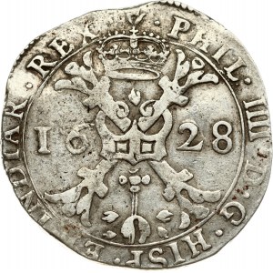 Spanish Netherlands BRABANT 1 Patagon 1628 Antwerp. Philip IV(1621-1665). Obverse...