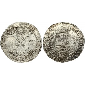 Spanish Netherlands BRABANT 1 Patagon 1631 Antwerp. Philip IV(1621-1665). Obverse...