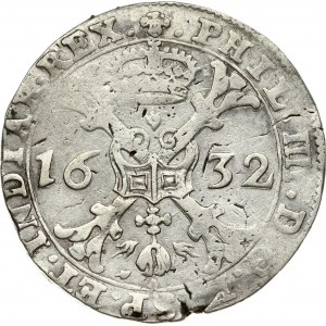 Spanish Netherlands BRABANT 1 Patagon 1632 Brussels. Philip IV(1621-1665). Obverse...