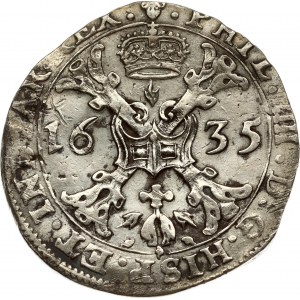 Spanish Netherlands BRABANT 1/2 Patagon 1635 Brussels. Philip IV(1621-1665). Obverse...