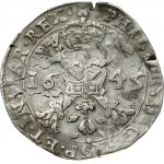 Spanish Netherlands TOURNAI 1 Patagon 1645 Philip IV(1621-1665). Obverse: Date divided by St. Andrew's cross...