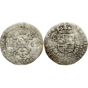 Spanish Netherlands BRABANT 1/4 Patagon 1645. Philip IV(1621-1665). Obverse...