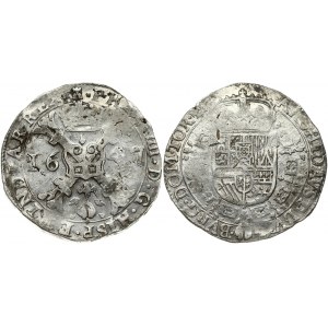 Spanish Netherlands TOURNAI 1 Patagon 1647 Philip IV(1621-1665). Obverse: Date divided by St. Andrew's cross...