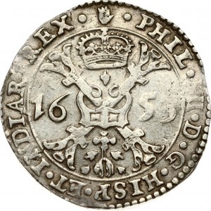 Spanish Netherlands BRABANT 1 Patagon 1653 Antwerp. Philip IV(1621-1665). Obverse...
