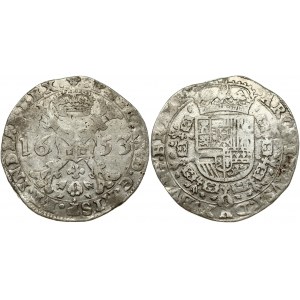 Spanish Netherlands BRABANT 1 Patagon 1653 Brussels. Philip IV(1621-1665). Obverse...