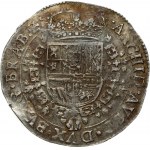 Spanish Netherlands BRABANT Patagon 1672 Brussels. Charles II (1665-1700). Obverse: St. Andrew's cross; crown above...