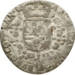 Spanish Netherlands FLANDERS 1/2 Patagon 1674 Charles II(1665-1700). Obverse: St. Andrew's cross; crown above...