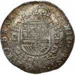Spanish Netherlands BRABANT Patagon 1677 Antwerp. Charles II (1665-1700). Obverse: St. Andrew's cross; crown above...