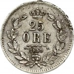 Sweden 25 Öre 1859 ST Oscar I(1844-1859). Obverse: Head right. Obverse Legend: OSCAR SVERIGES... Reverse...