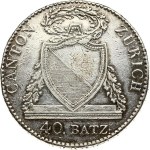 Switzerland ZURICH 40 Batzen 1813 Obverse: Shield with garland at sides; wreath above; value below. Obverse Legend...