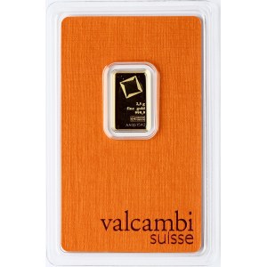 Switzerland Ingot (21th Century) VALCAMBI SUISSE CHI Assayeur Fondeur. № AA061542. Fine Gold 2.5 g. (999.9)...