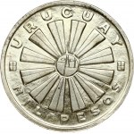 Uruguay 1000 Pesos 1969So Obverse: Stylized radiant sun with face. Reverse: Assorted stylized designs within circle...