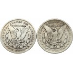USA 1 Dollar 1878S & 1887O 'Morgan Dollar' San Francisco & New Orleans. Obverse: Liberty head; facing left. Lettering...